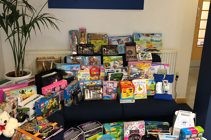 Toys collected by Macfarlane staff