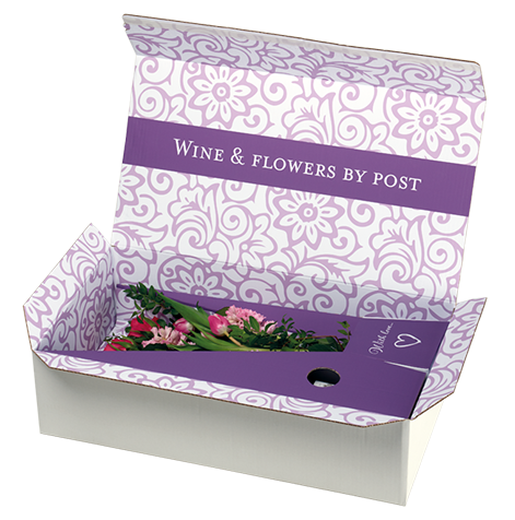 Wine and flower custom packaging