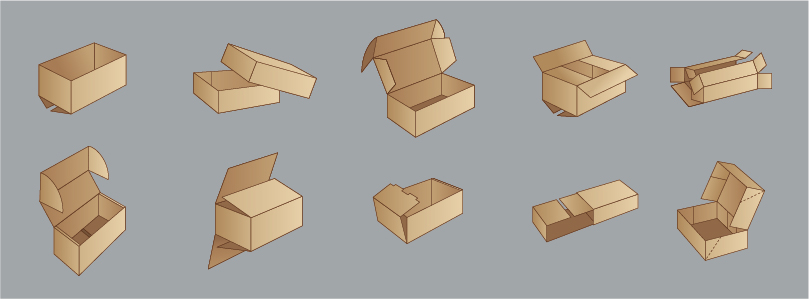 Cardboard boxes come in a range of different approved styles